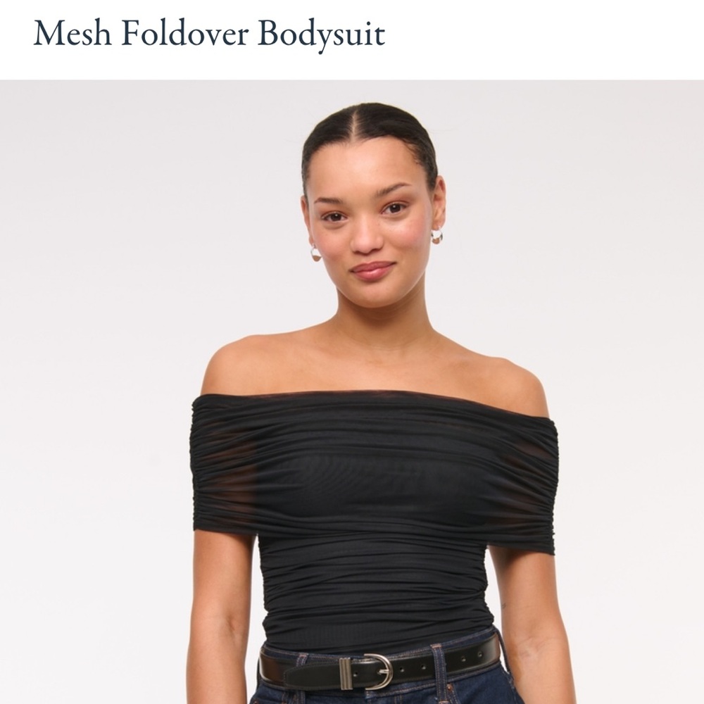 Abercrombie Mesh Fold over Bodysuit
